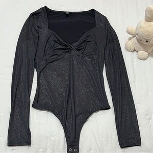 Express Black Shimmer Bodysuit